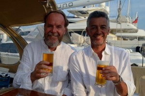 Charlie and Tom in Palma at the end of the week