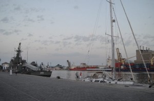 Adina in Annaba harbour tied up next to the coastguard.