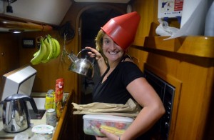 Lindsay getting to grips with life on-board Adina