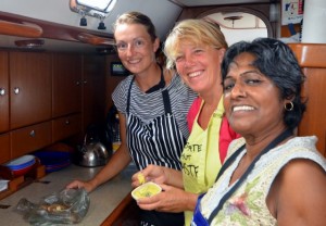 Susie, Monique and Mala - curry cooking lessons