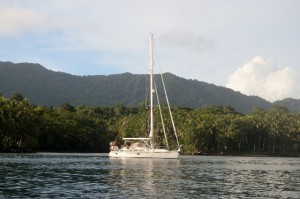 Adina anchored near Sua island