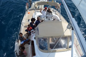 Sailing with Oscar, Justin and his family