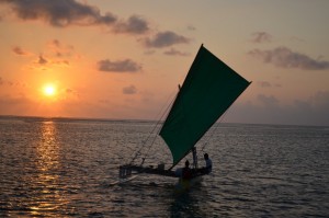 The sun sets on the Ninigo Islands